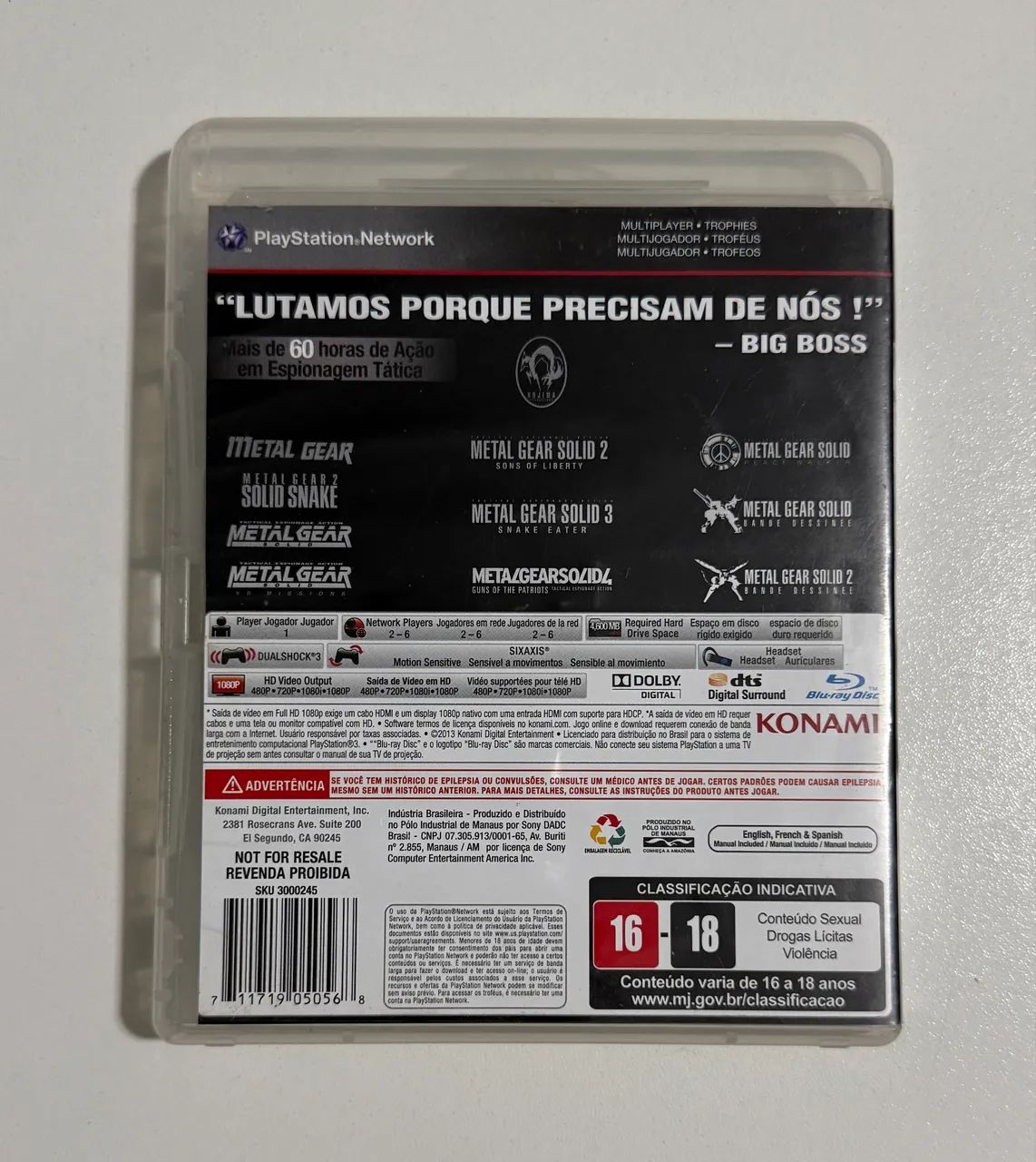 Jogo Metal Gear Solid The Legacy Collection CIB Para PS 3 - Foto 2