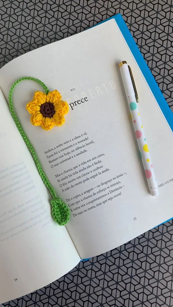 Marcadores de Página Flor em Crochê - Várias Cores - SOB ENCOMENDA - Chamar no chat - Foto 3