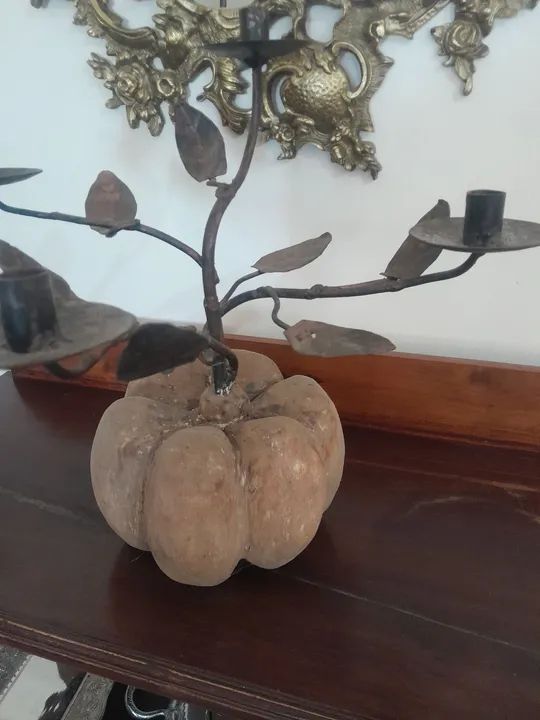 Castiçal 4 velas centenário Rococó - Foto 4