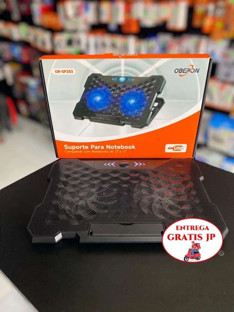 SUPORTE PARA NOTEBOOK COM COOLER