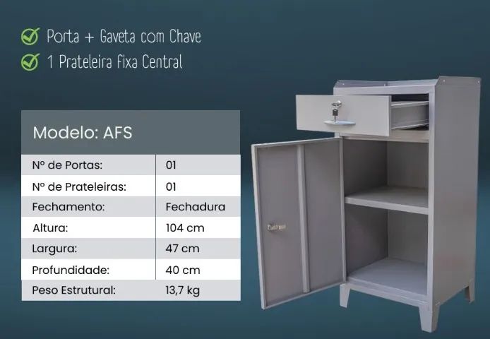 Armário para Ferramentas de Aço - Carrinho Ferramentas - AFS