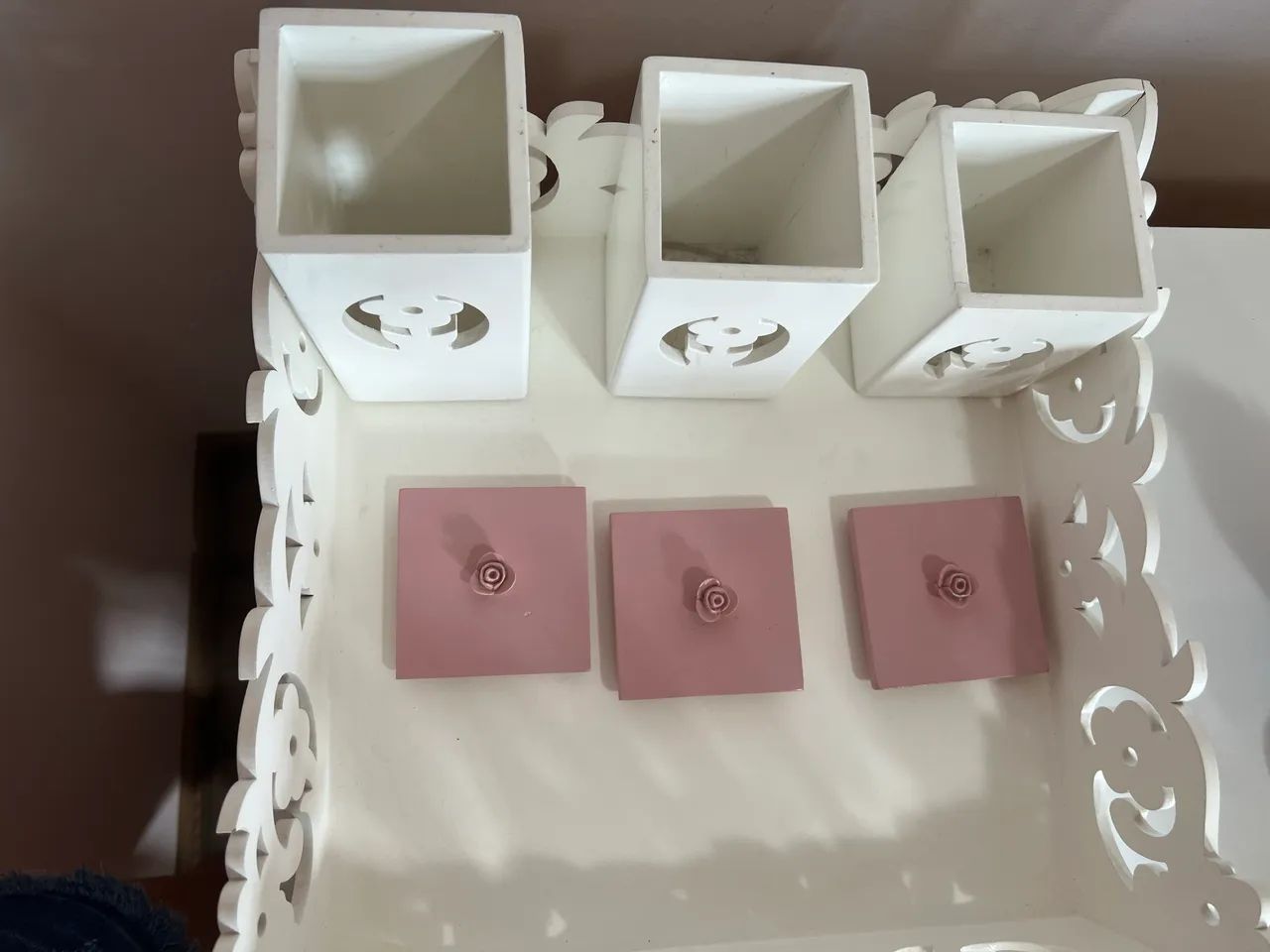 Kit Higiene bebê madeira artesanal  - Foto 4
