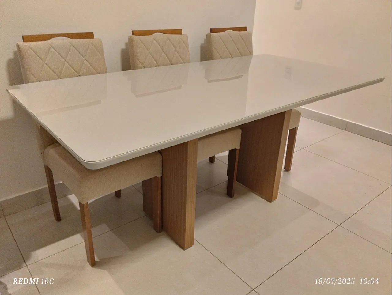 Mesa de Jantar Elegante com 6 Lugares madeira 