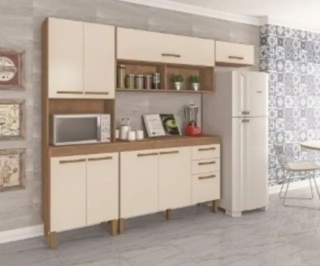 Cozinha Completa Modena 9 Portas 2 Gavetas FAZEMOS ENTREGAS DF E ENTORNO