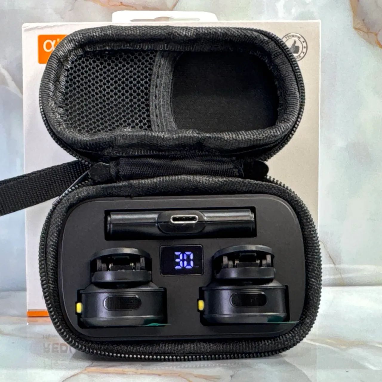 Microfone de lapela duplo com ímã  - Foto 2