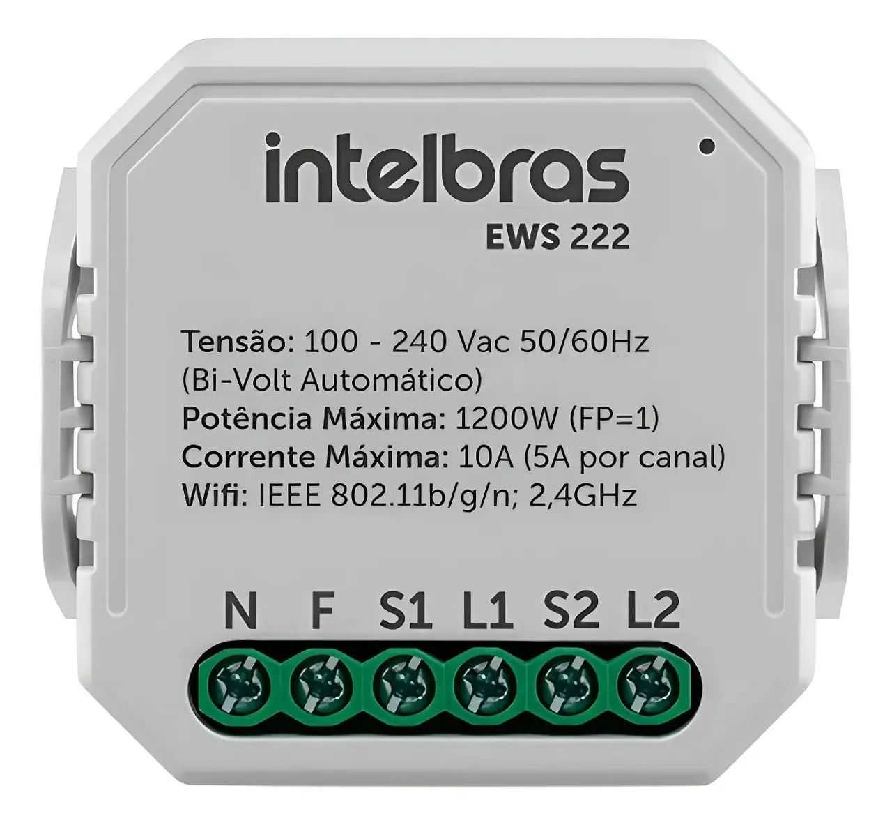 Interruptor Controlador De Cargas 2/2 Intelbras Ews 222