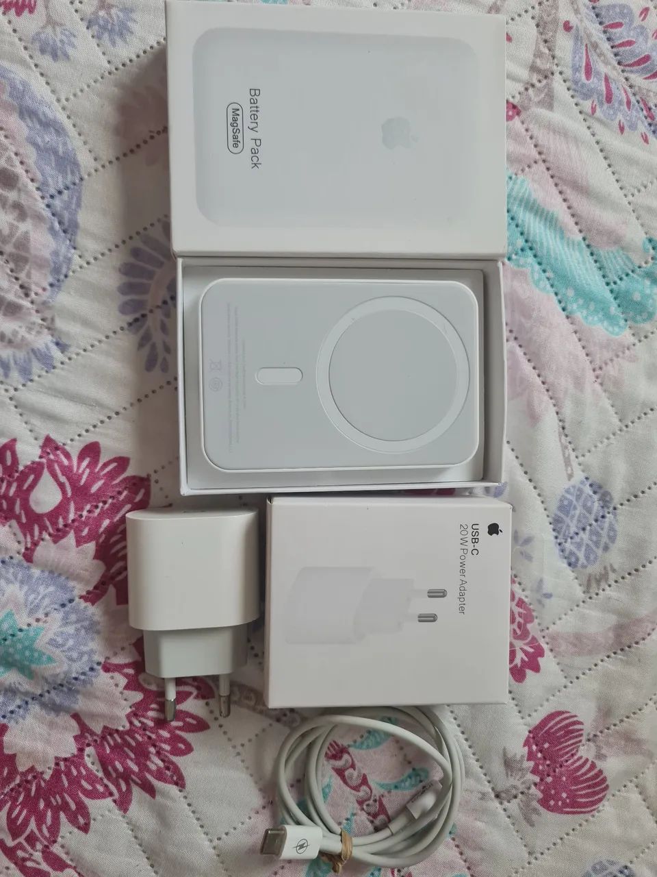 Kit Carregador Apple MagSafe e Adaptador 20W Original