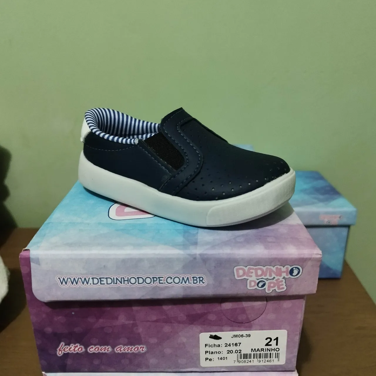 Tênis Infantil Slip On Marinho Dedinho Dope - Tamanho 21