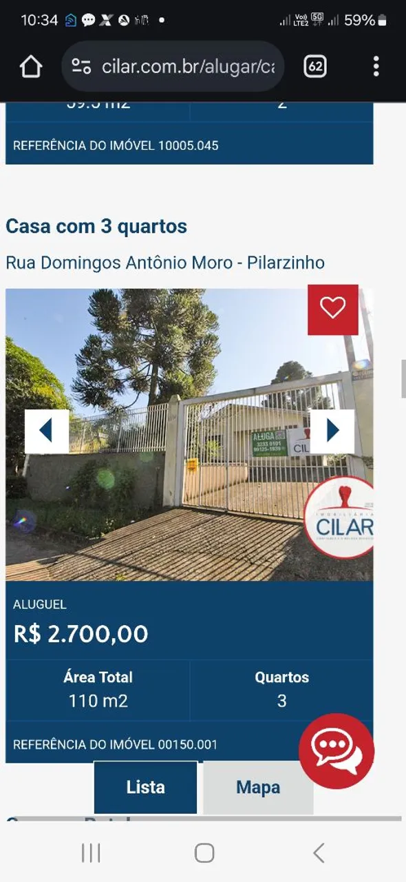 Casa alugar Pilarzinho Curitiba