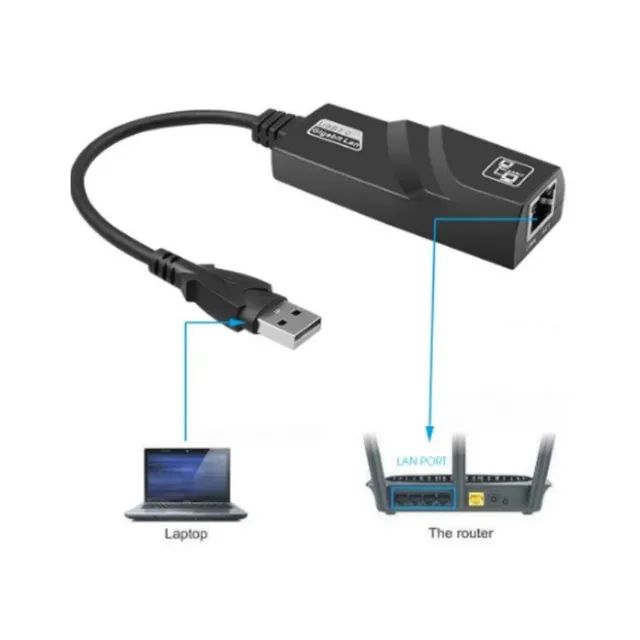 Adaptador de Rede USB 3.0 para RJ45 10/100/1000Mbps