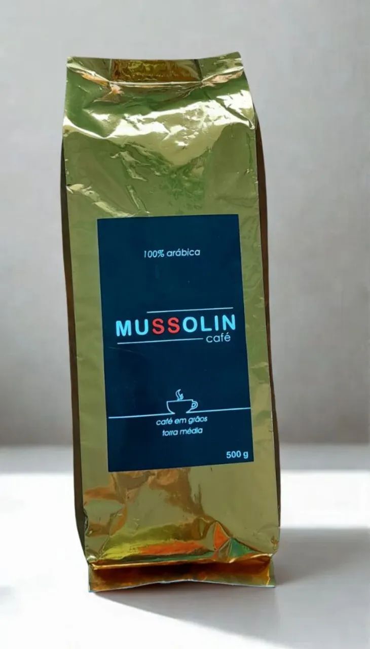 Café em grãos ou moído Mussolin 100% Arábica - 500g