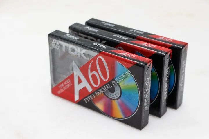 03 FITAS DE ÁUDIO-CASSETE MARCA TDK - 60min