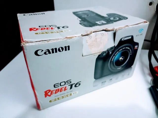Canon EOS Rebel T6 (Só o Corpo) - Excelente Estado - Caixa original