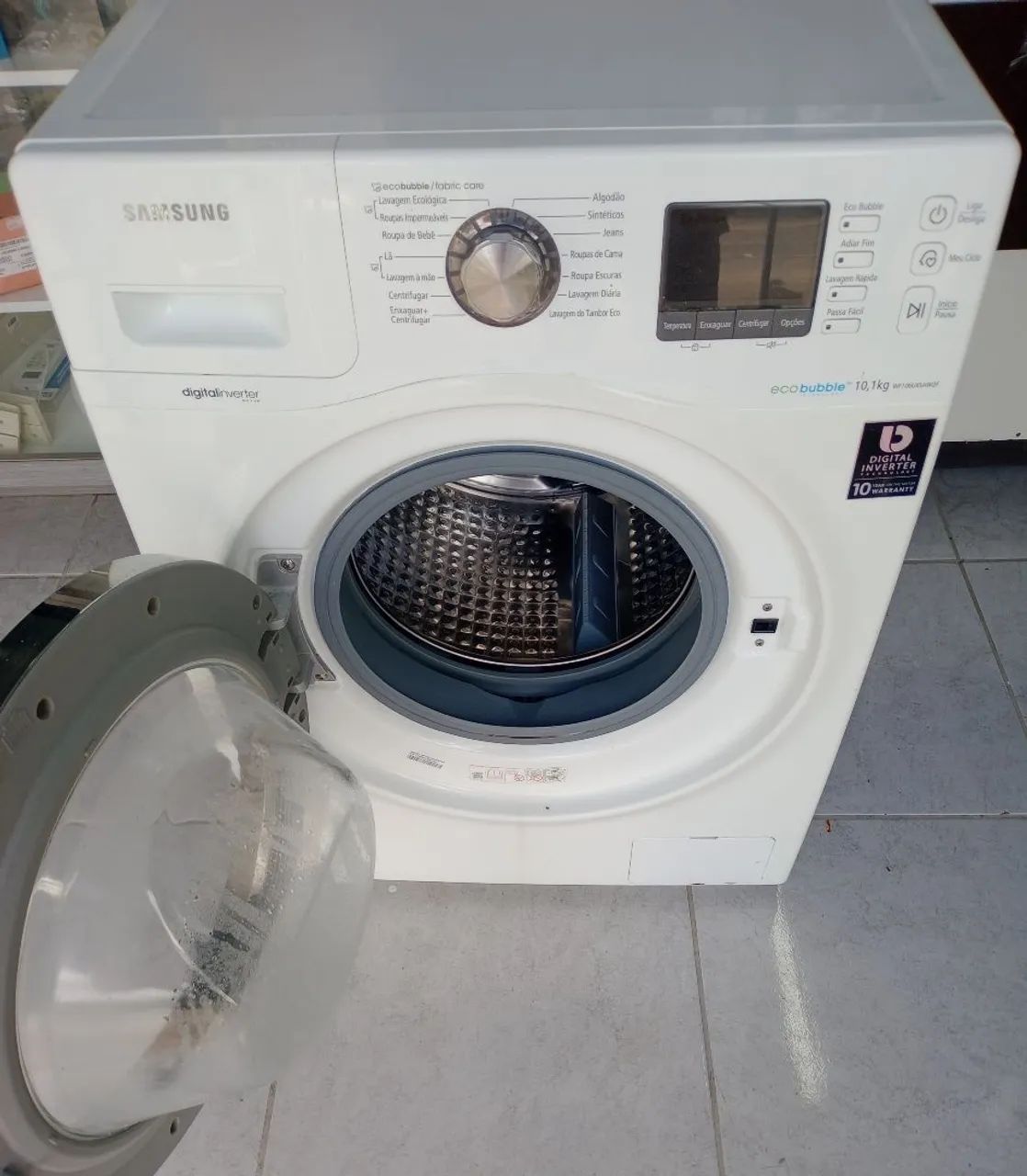  Vendo Máquina de Lavar Roupa Samsung 10,1kg Eco Bubble - Foto 4