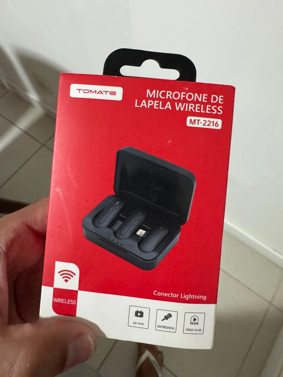 Microfone de Lapela Wireless Tomate MT-2216