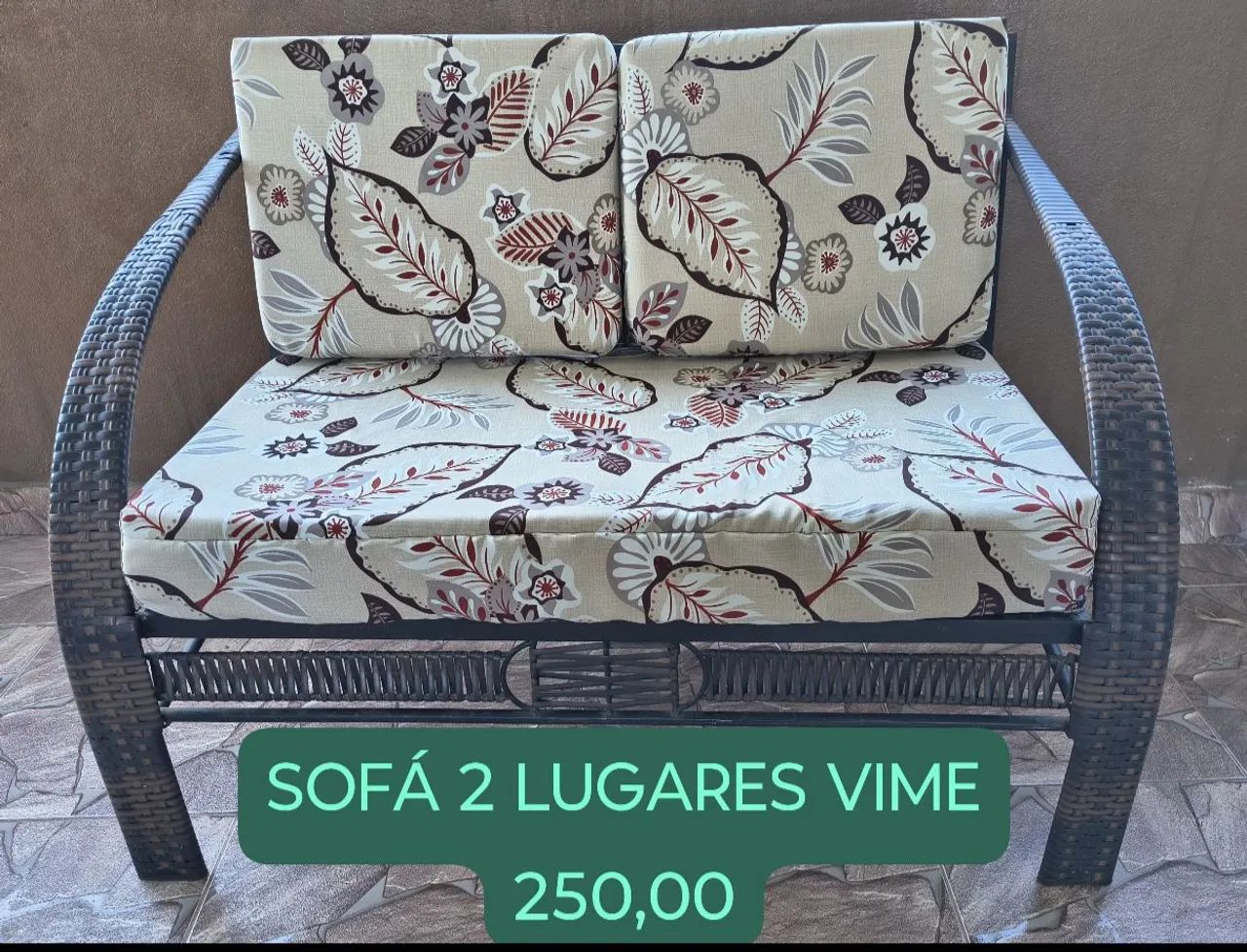 Sofá de jardim vime64750823625730120