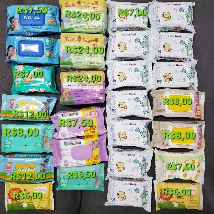 Lenços Umedecidos para Bebê - Diversos Modelos e Preços!