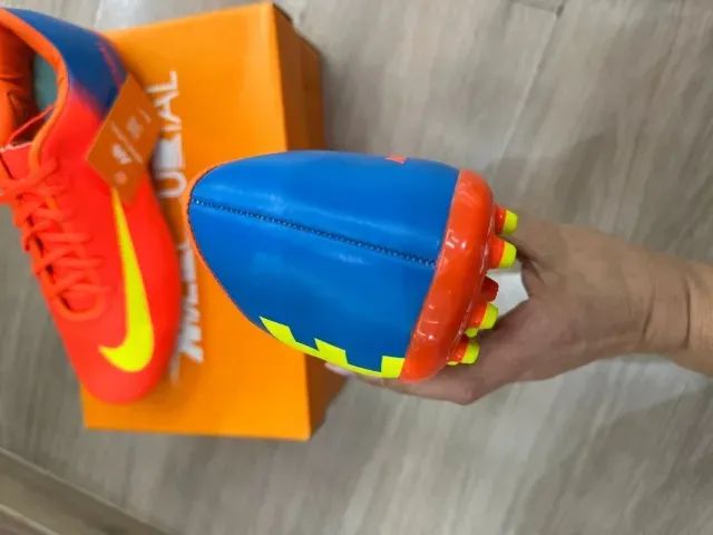 Chuteira Nike Laranja Campo - Foto 3