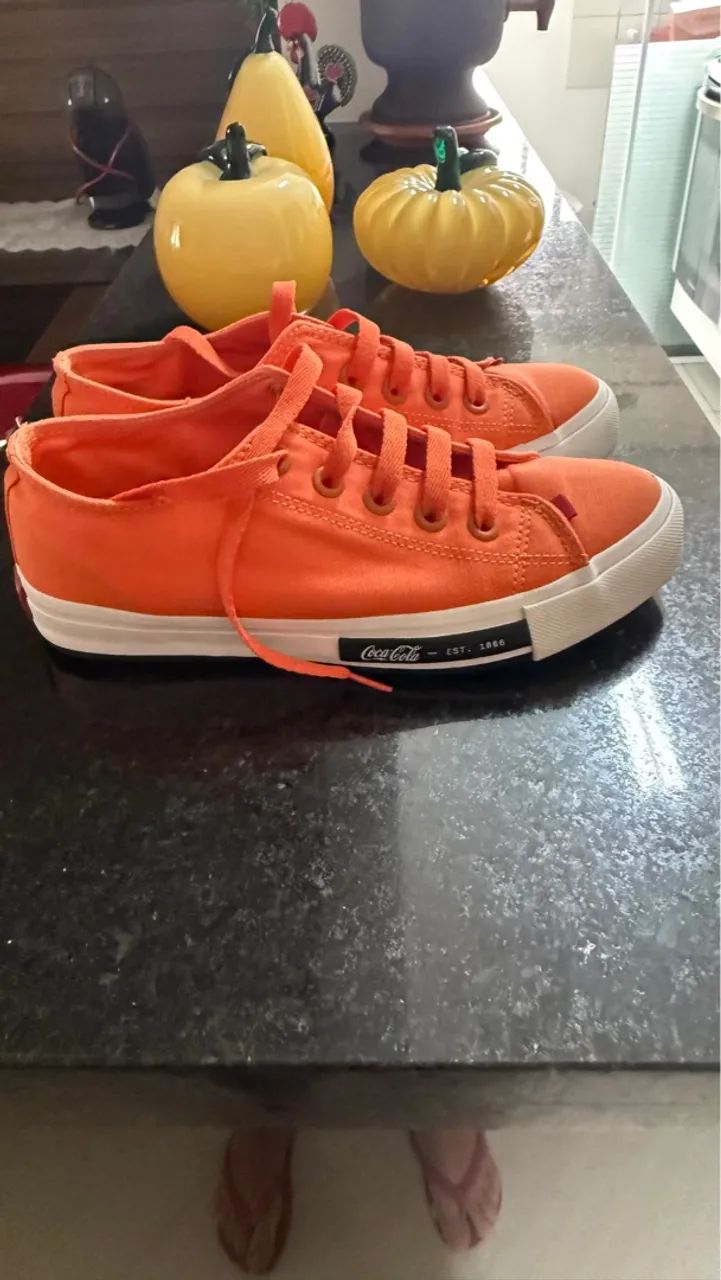 Tênis Coca-Cola Laranja tamanho 36