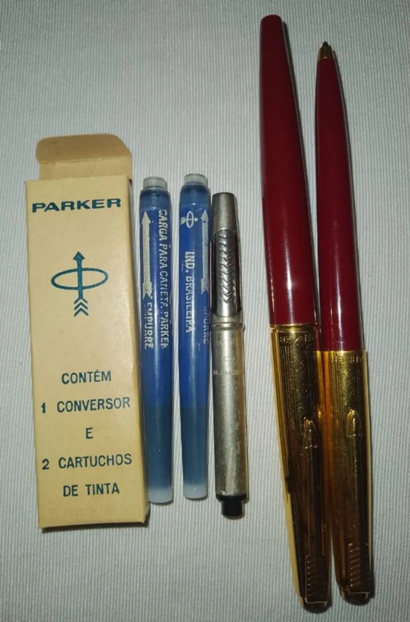 Antiga Carnetas Tinteiro e Esferográfica PARKER 45 - Foto 2