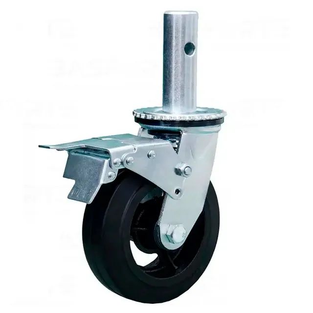 Rodízio Giratório Para Lixeira Com Freio e Espigão Liso 150mm 3797 Colson - Foto 2