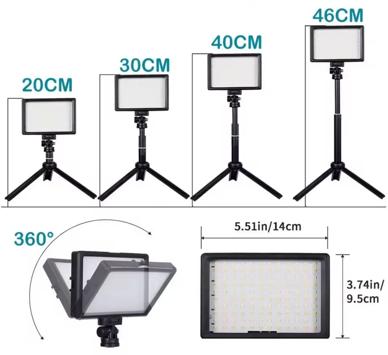 Painel LED com Tripé e Suporte para Celular - Foto 4
