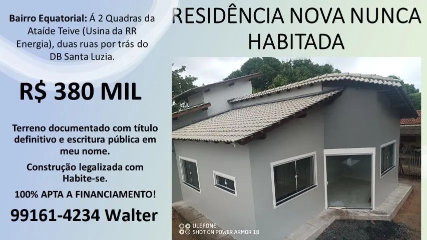 CASA NOVA, EQUATORIAL, 75 M2, Padrão A, apta a financiamento. - Foto 2