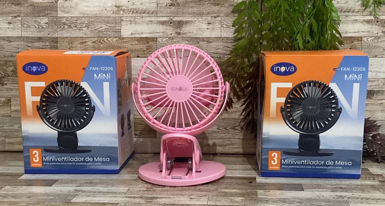 Mini ventilador de mesa  De pé ou preso  - Foto 4