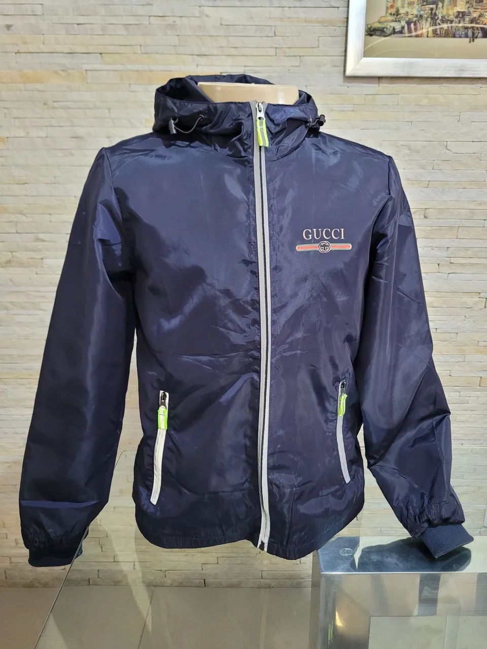 Jaqueta masculina corta vento 