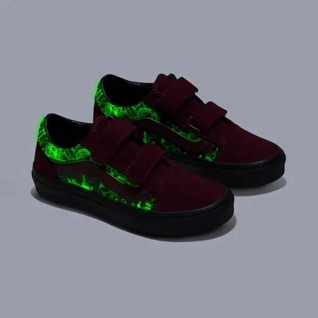 Tênis Old Skool Halloween Glow In The Shadows Infantil - Tamanho 27