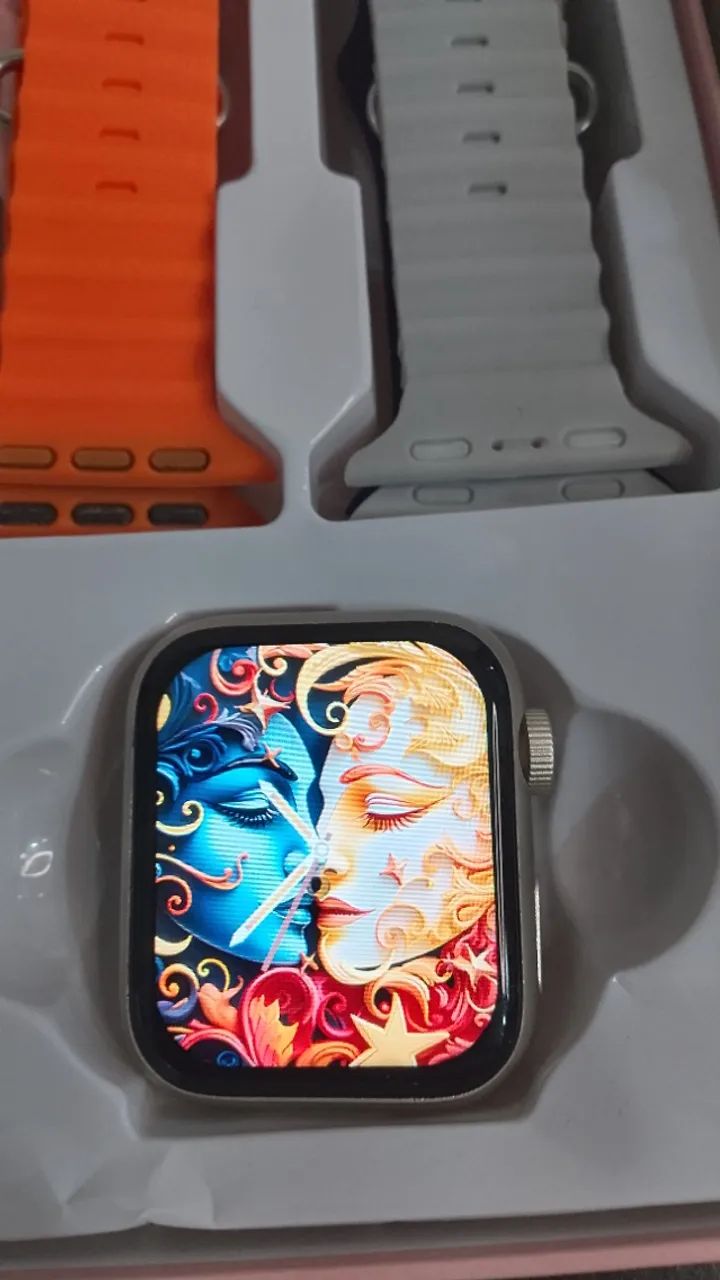 KIT SMARTWATCH 8 PULSEIRAS + FONE I7 ROSA - Foto 6