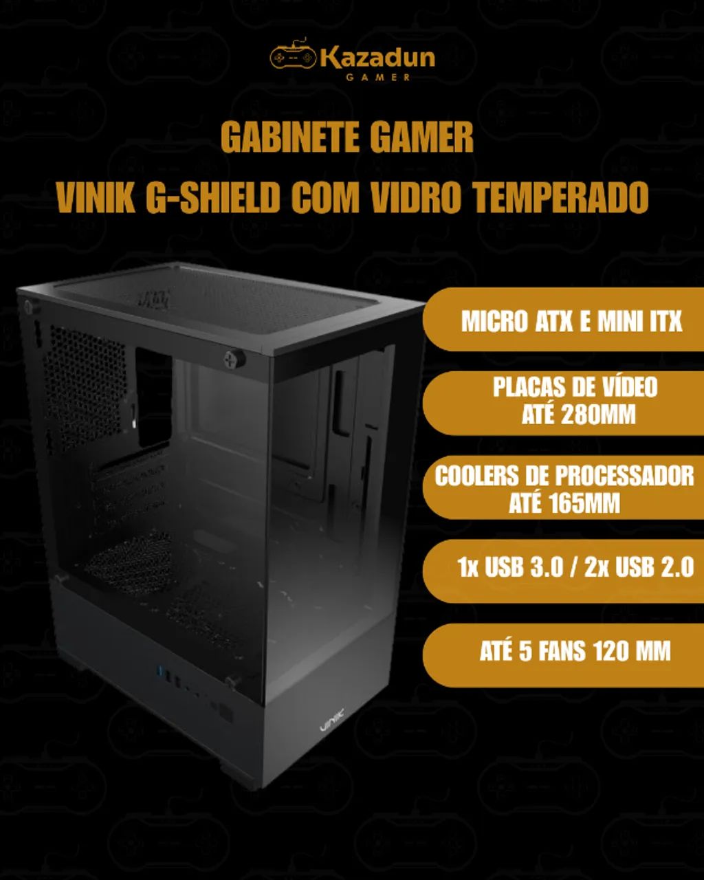 Gabinete Gamer Vinik G-Shield - Novo com Nota Fiscal - Foto 2