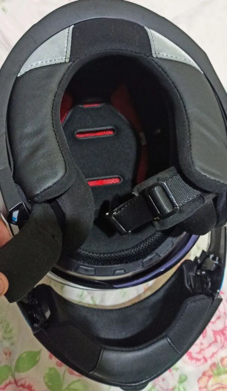 Capacete para moto norisk 58 escamoteável com óculos - Foto 4