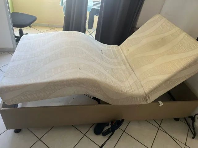 Cama de Solteiro Articulada Pilati Centauro + Par de Grade + Colchão Pneumatico