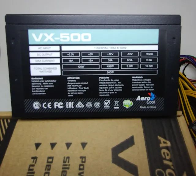 【中古】「未使用品」NEC VALUESTAR TX VX500/BDVX700/ADVX700/CDVX980/AE VX980/BEVX980/CEVALUESTAR W VW300/KGVW300/LG VW500/GGVW500/KGVW500/LGV Fonte ATX Aerocool 500W VX-500 Bivolt Chaveada C/ Caixa - Peças de