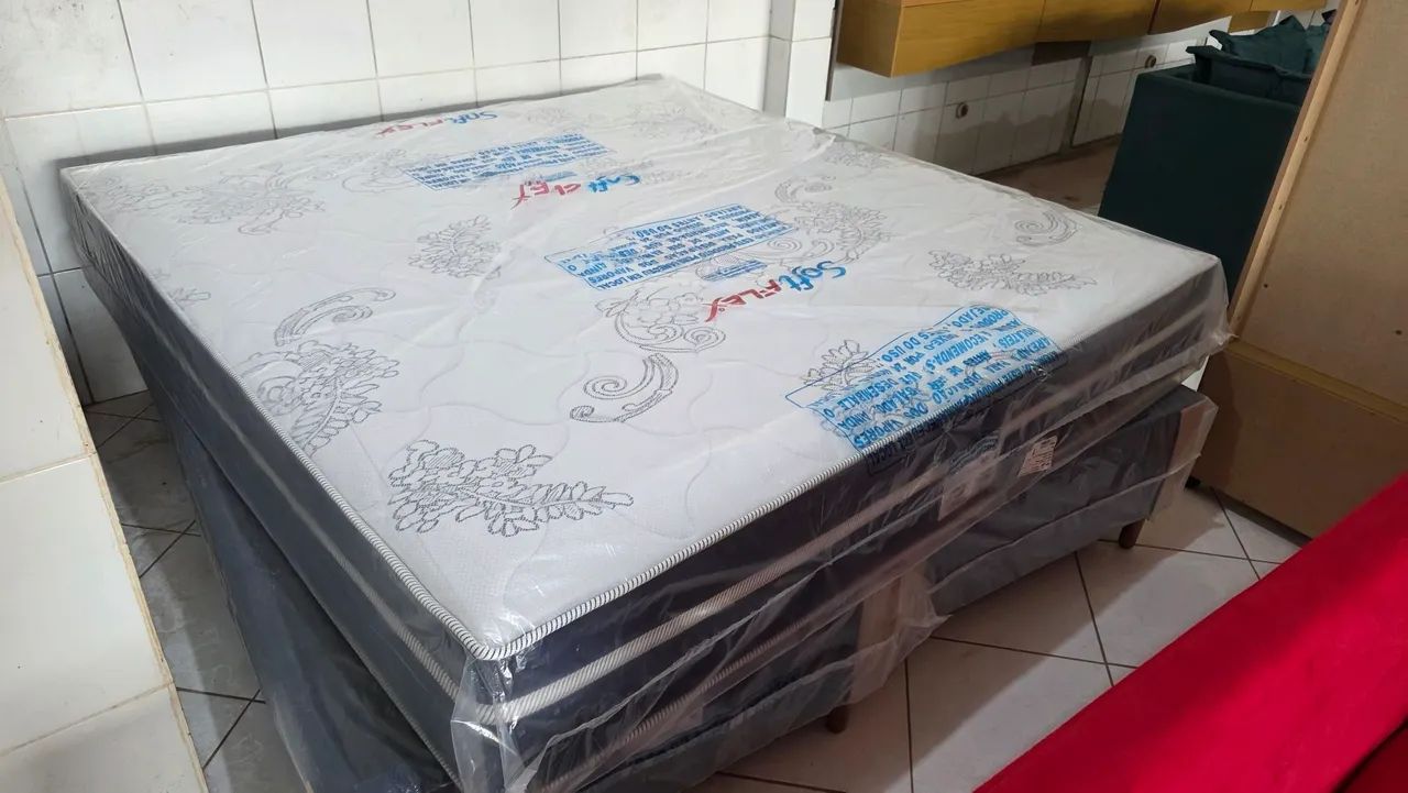 Cama box super King molas ensacadas nova - Foto 2