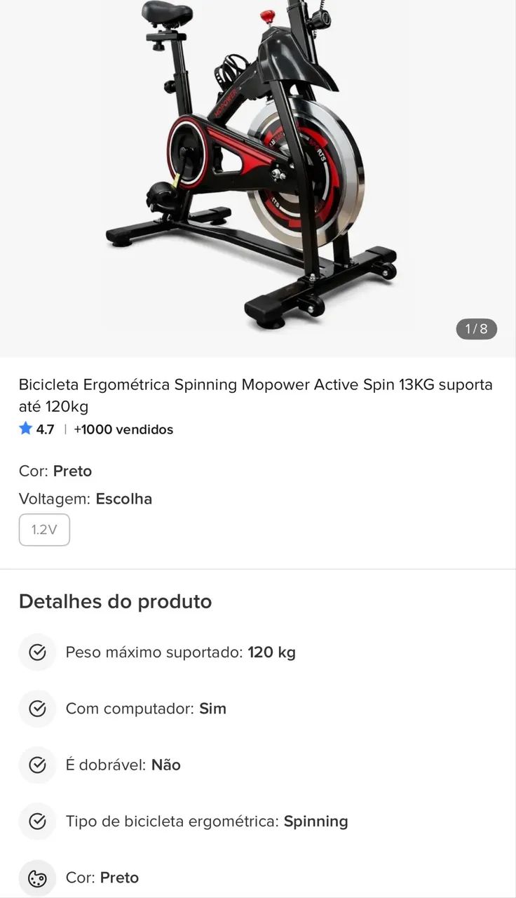 Bicicleta Ergométrica 13kg - Foto 5