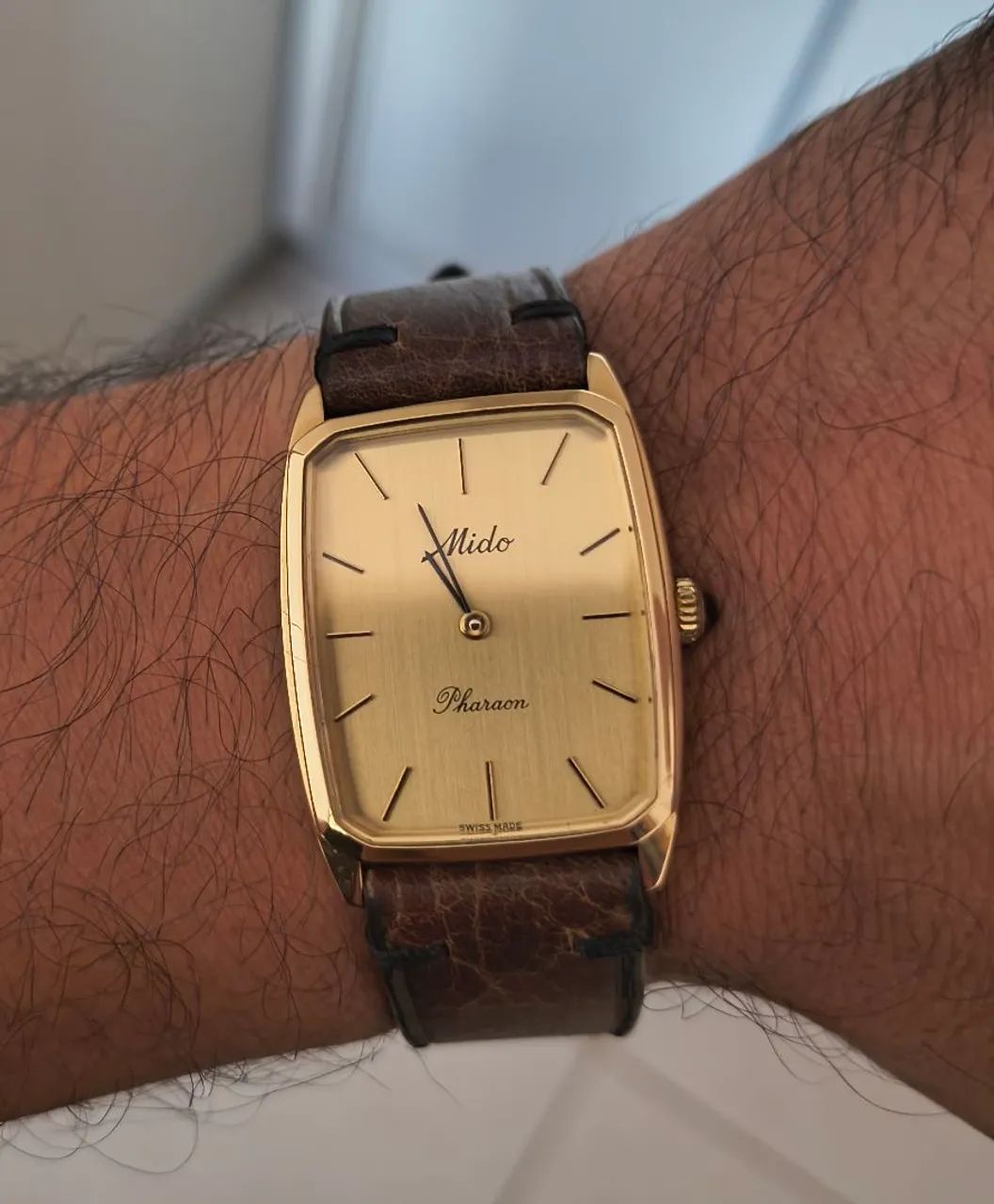Relógio Mido Pharaon Vintage 1970 Corda Manual