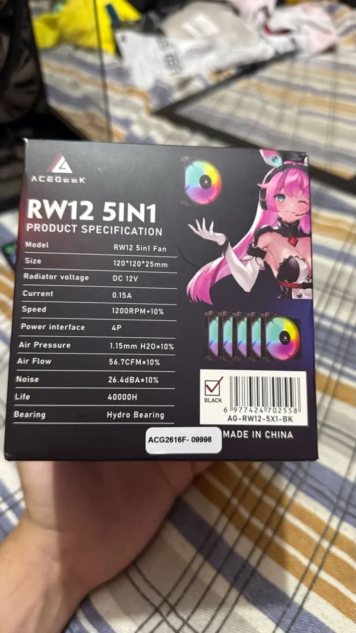 KIT DE 3 FANS RGB 