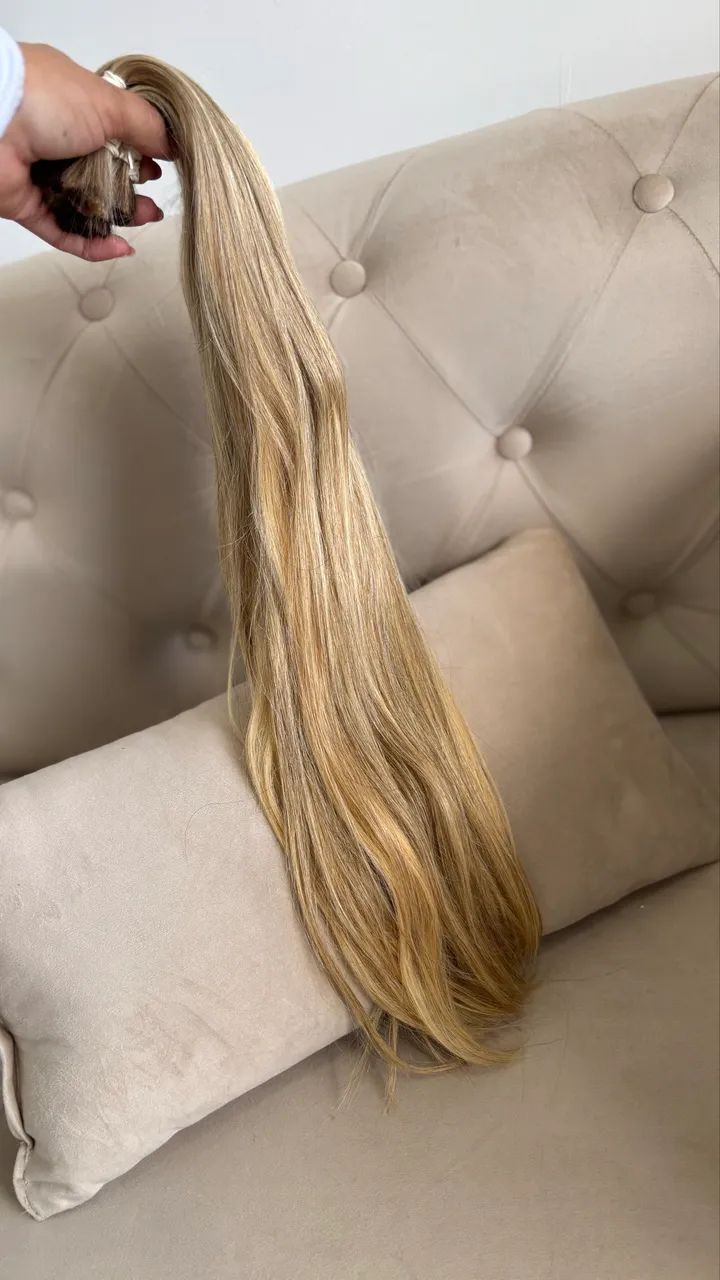 Cabelo humano loiro 55 a 65 cm - Foto 2