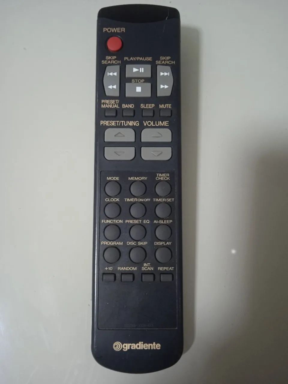 Controle laser disc Gradiente funcionando (modelo 19239-0031-03)
