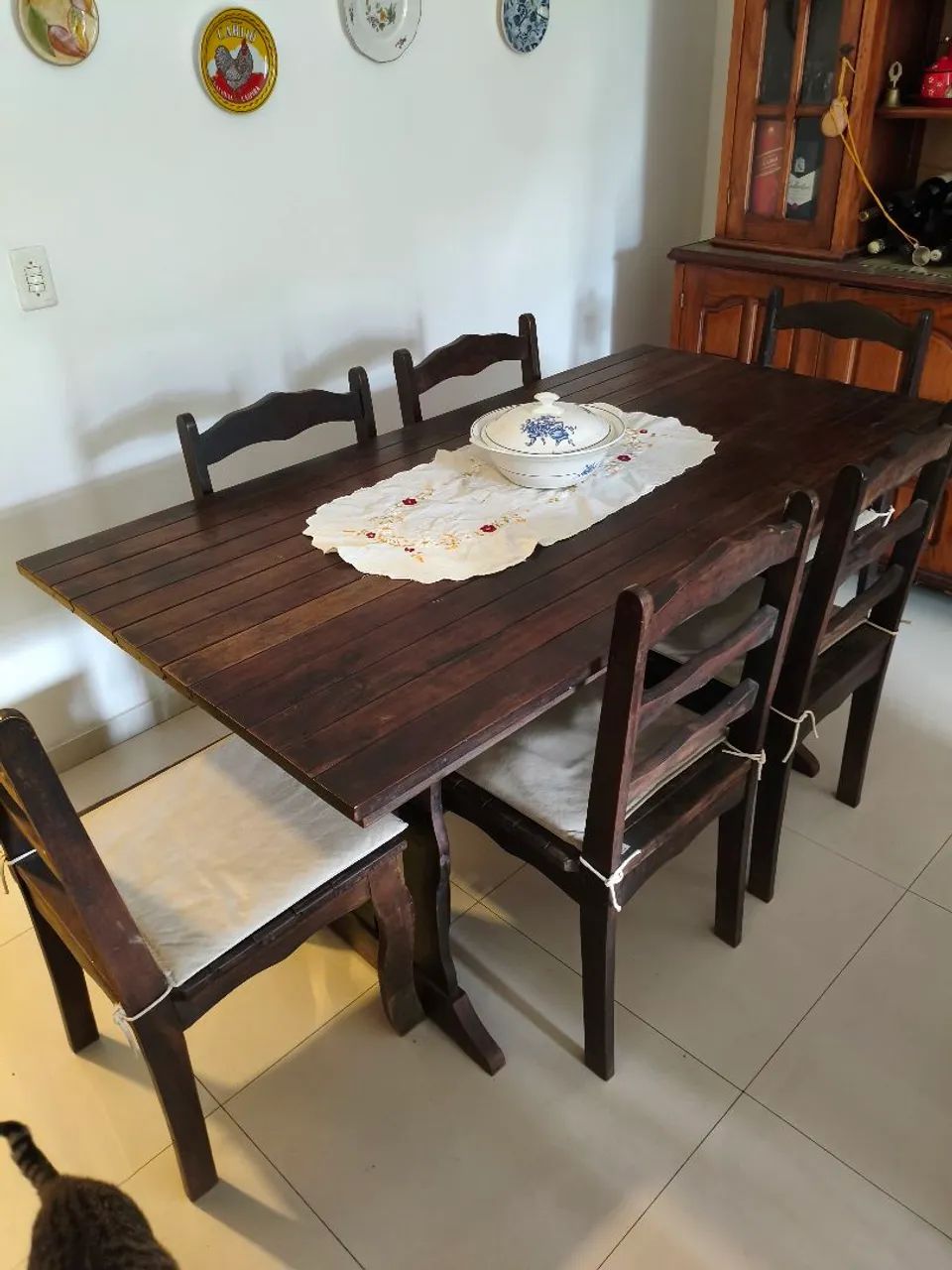Conjunto de sala de jantar com 6 cadeiras - Foto 2