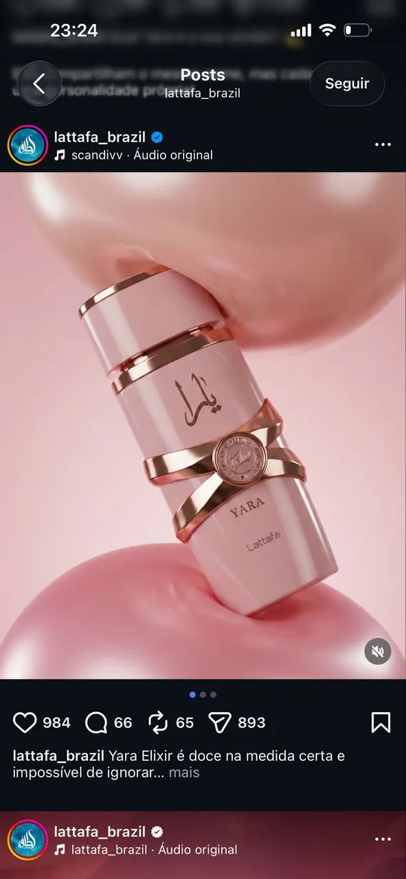 Perfume (Original) Yara Lattafa 100ml