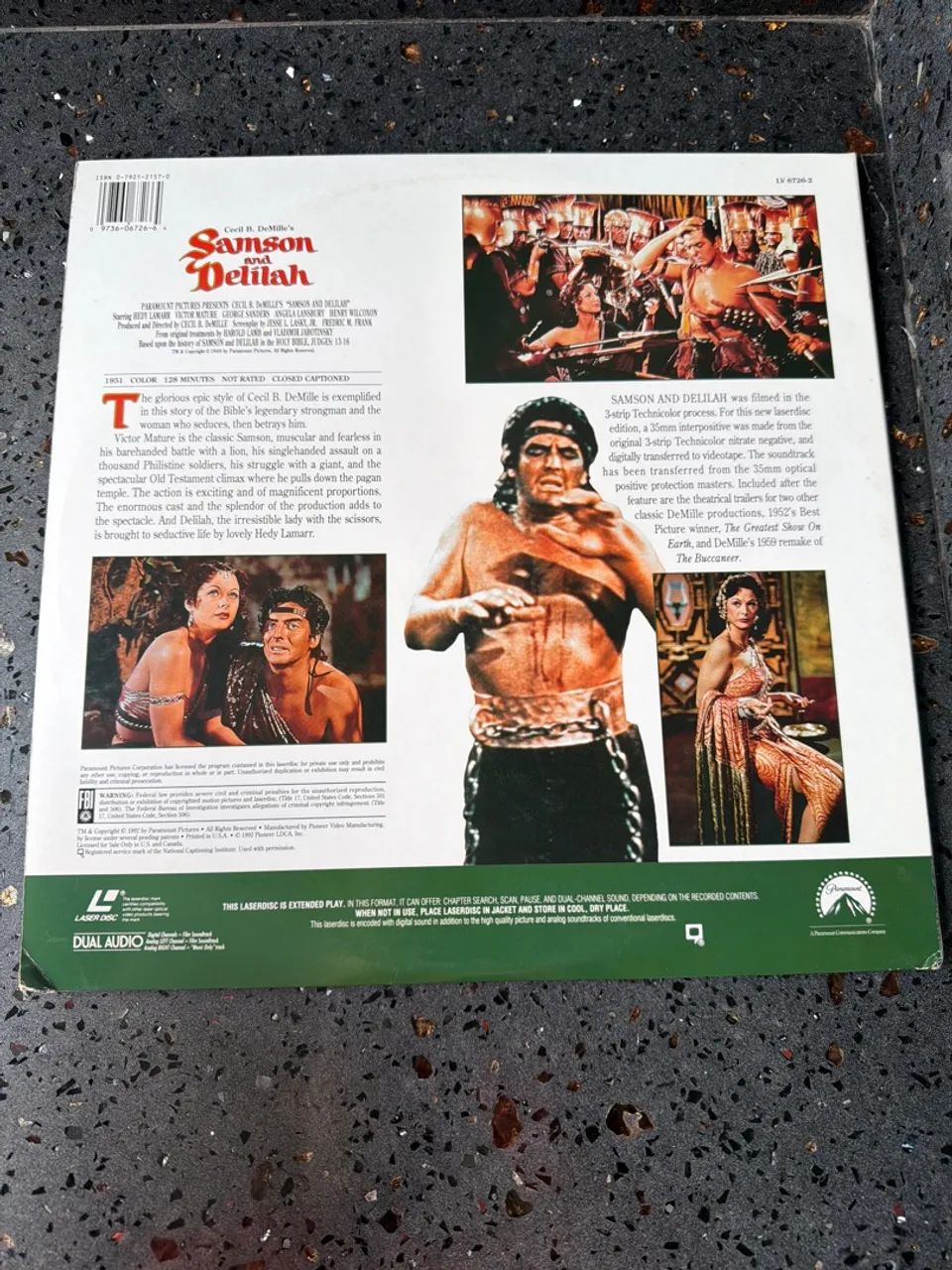 SANSÃO E DALILA (1949) ? LASERDISC ORIGINAL PARAMOUNT  - Foto 2