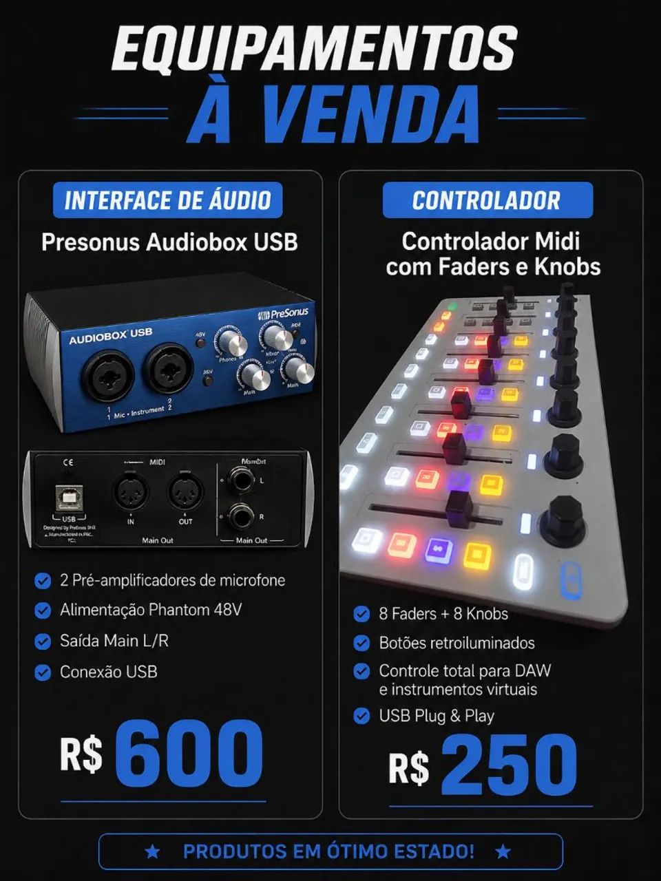 interface de áudio 