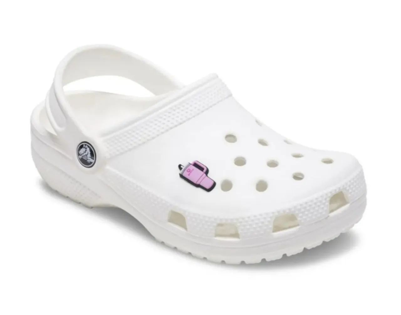 Jibbitz Charms original, modelo garrafa de água rosa, para calçado Crocs - Foto 3