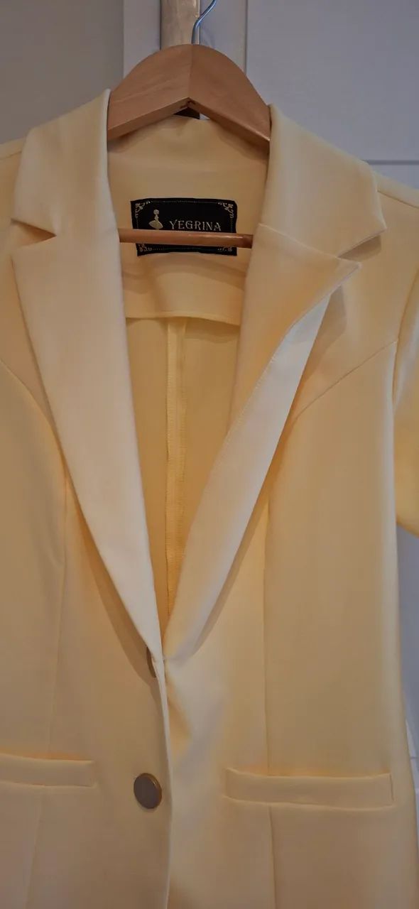Blazer amarelo manteiga P - Foto 3
