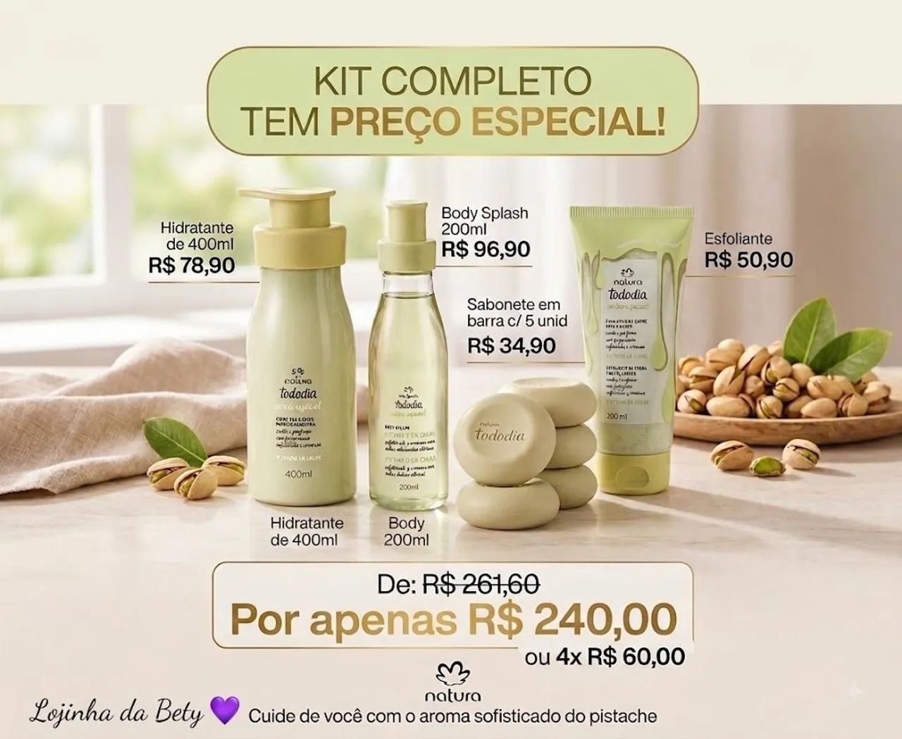 Kit Natura Pistache 