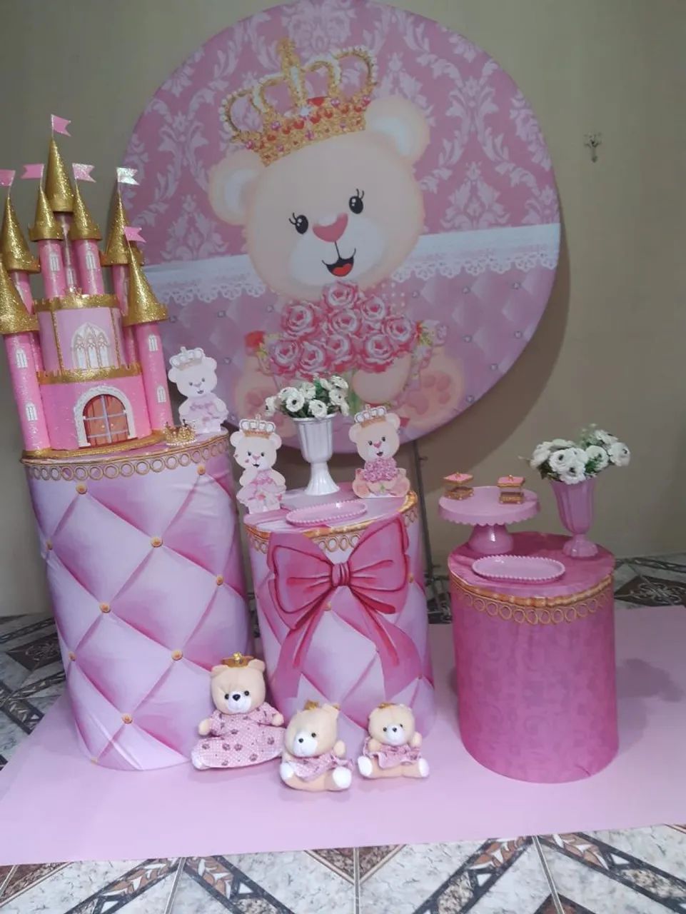 Vende-se Capas de Pegue e Monte Tema Urso Rosa