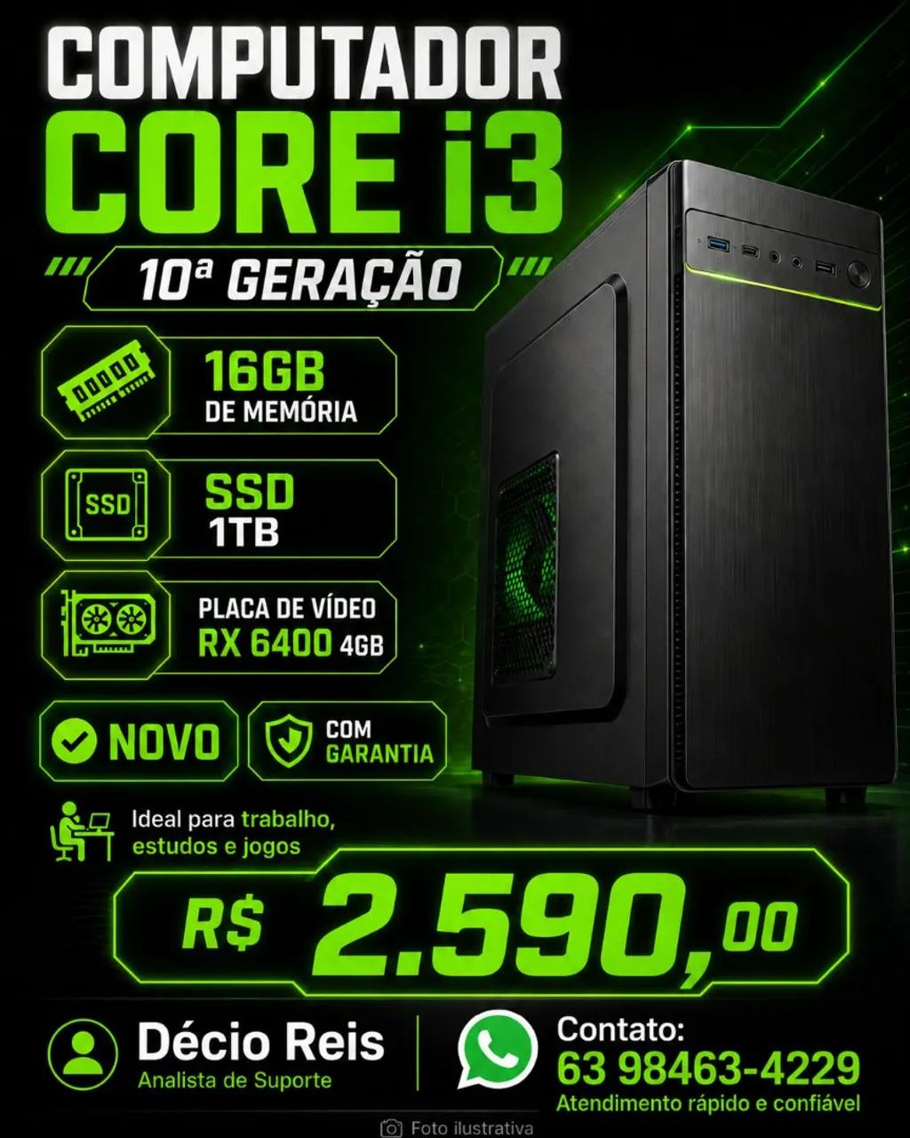 Computador Core i3 